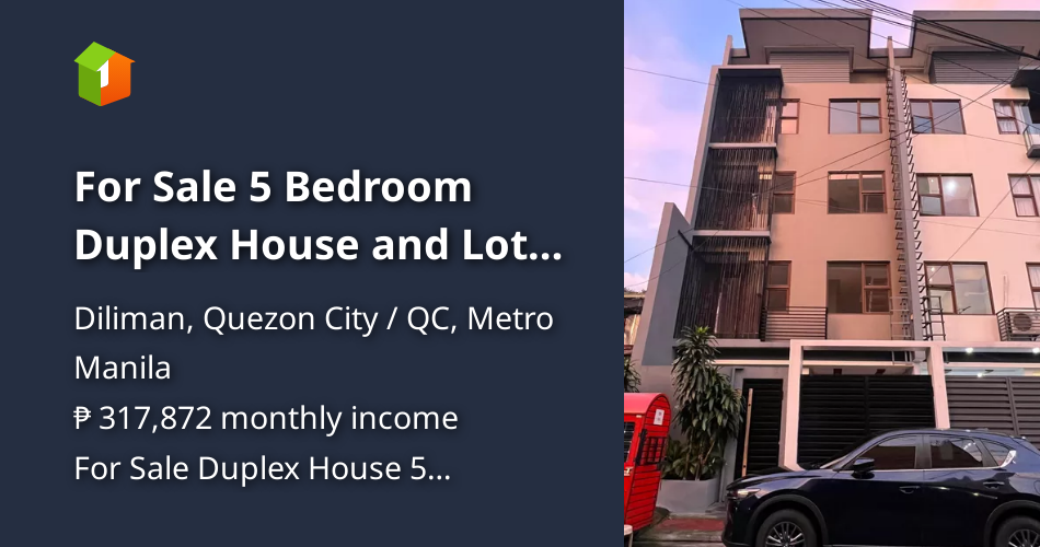 For Sale 5 Bedroom Duplex House and Lot in Diliman Quezon City [House