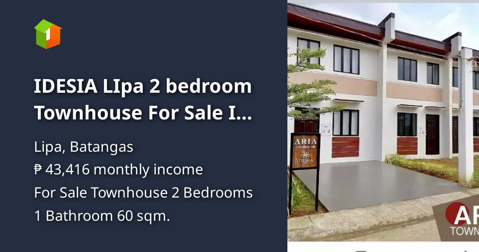 IDESIA LIpa 2 bedroom Townhouse For Sale In Lipa City Batangas [House