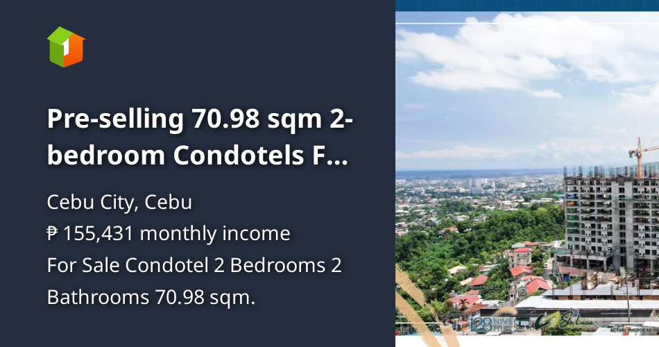 Preselling 70.00 sqm 2bedroom Condotels For Sale in Cebu City Cebu