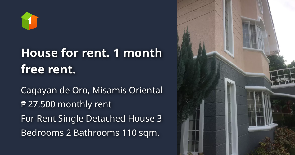 House for rent. 1 month free rent. [House and Lot 🏘️] (July 2023) in