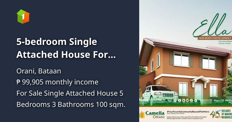 5bedroom Single Attached House For Sale in Orani Bataan [House and Lot