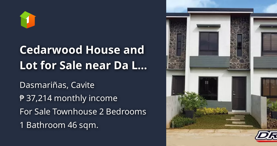 Cedarwood House and Lot for Sale near Da La Salle Dasmarinas Cavite