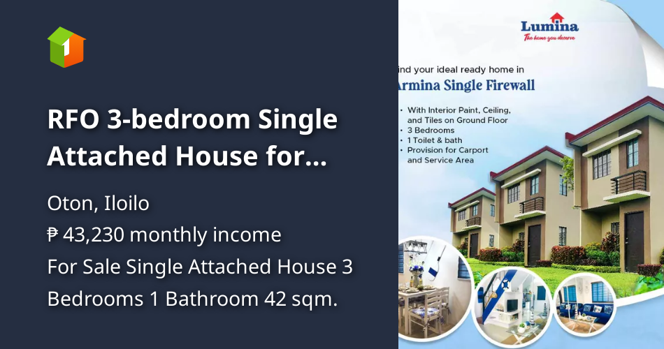 RFO 3bedroom Single Attached House for Sale in Oton Iloilo [House and