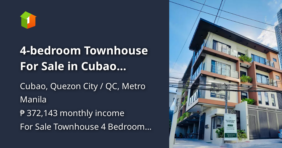 4bedroom Townhouse For Sale in Cubao Quezon City / QC Metro Manila [House and Lot 🏘️] (October