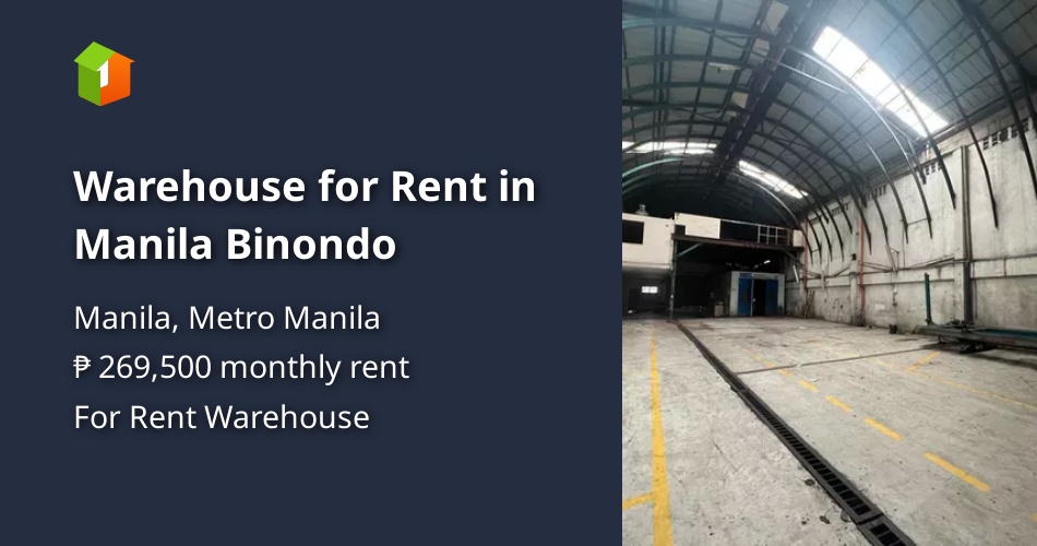 Warehouse for Rent in Manila Binondo Property 🏭] (January