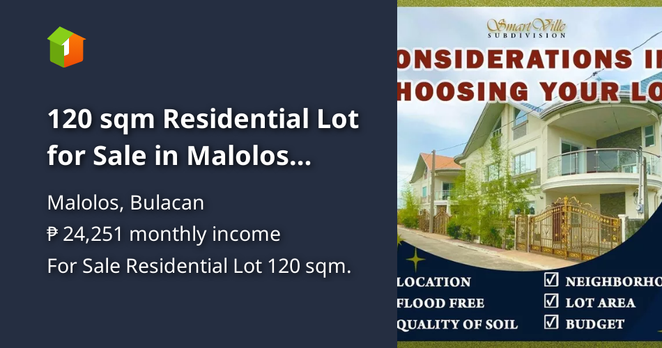 120 sqm Residential Lot for Sale in Malolos Bulacan [Lot 🚜] (January