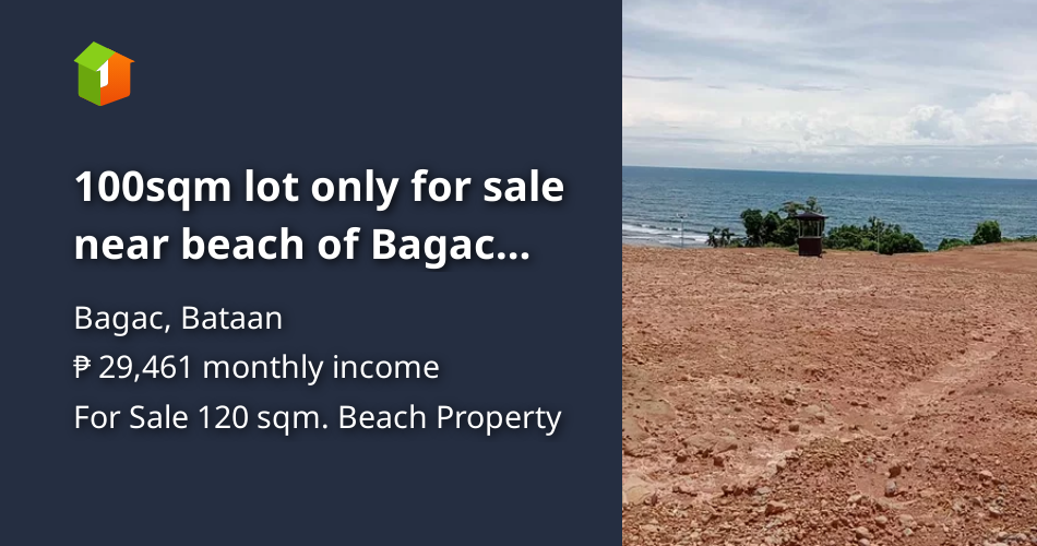 80sqm Residential lot/lot only for sale near beach of Bagac Bataan. [Beach Property 🏖️] (August