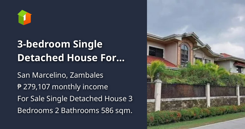 3bedroom Single Detached House For Sale in San Marcelino Zambales