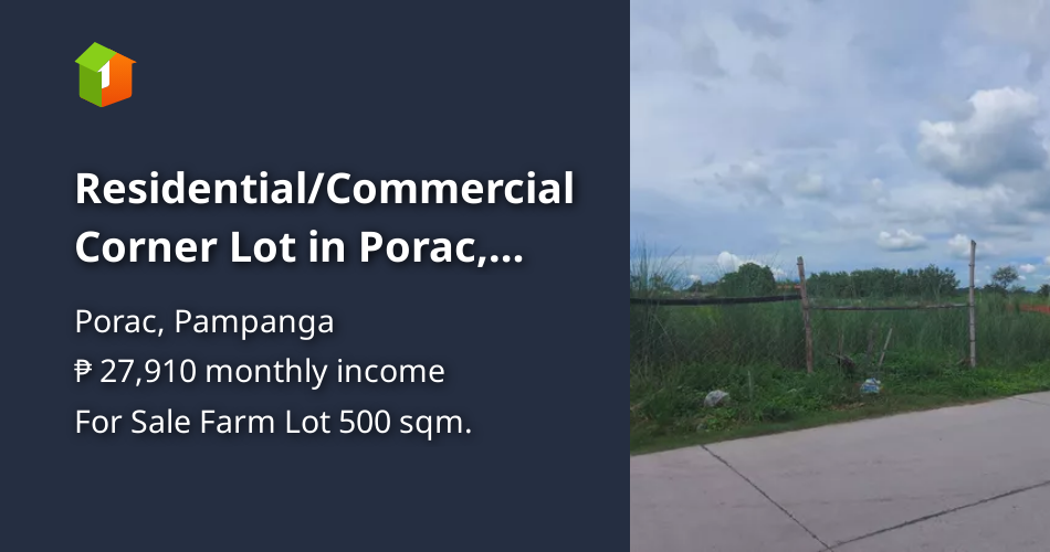 Corner Lot in Porac, Pampanga For Sale [Lot 🚜