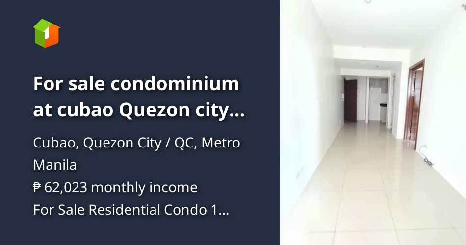 For sale condominium at cubao Quezon city area. [Condo 🏙️] (October