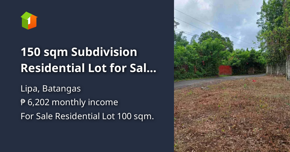 150 sqm Subdivision Residential Lot for Sale in Lipa Batangas [Lot 🚜