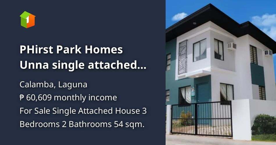 PHirst Park Homes Unna single attached model [House and Lot 🏘️