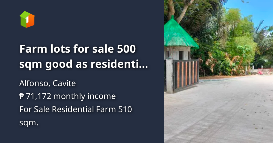 Farm lots for sale 500 sqm good as residential farm Cavite area [Lot 🚜