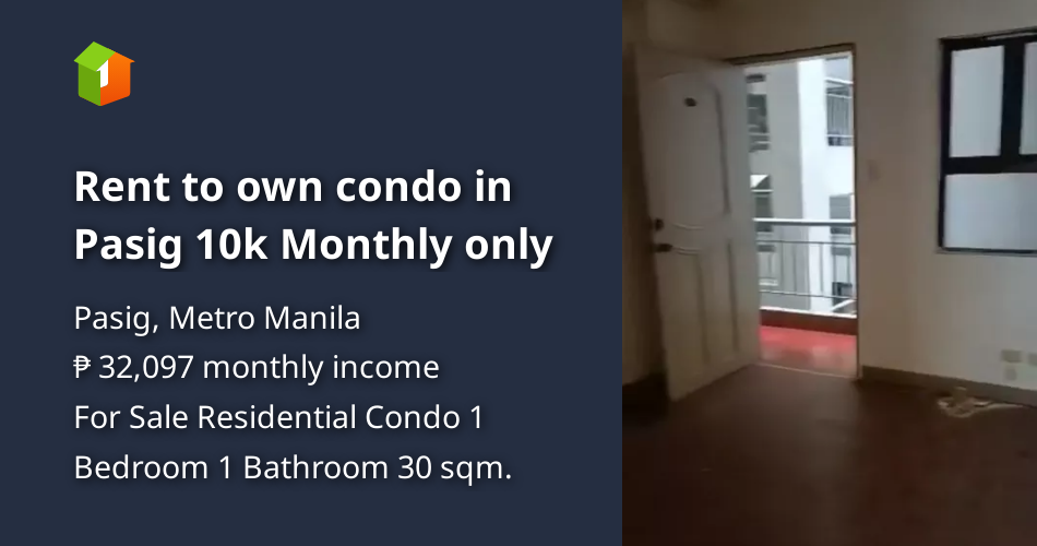 Rent to own condo in Pasig 10k Monthly only [Condo 🏙️] (January 2024
