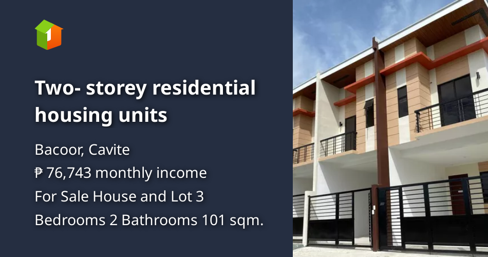 Two storey residential housing units [House and Lot 🏘️] (June 2023) in Bacoor, Cavite for sale
