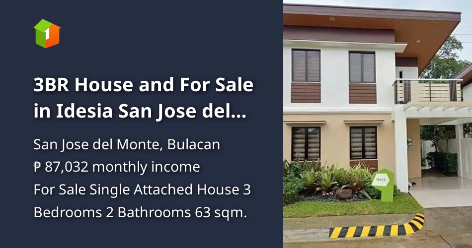 3BR House and For Sale in Idesia San Jose del Monte Bulacan [House and