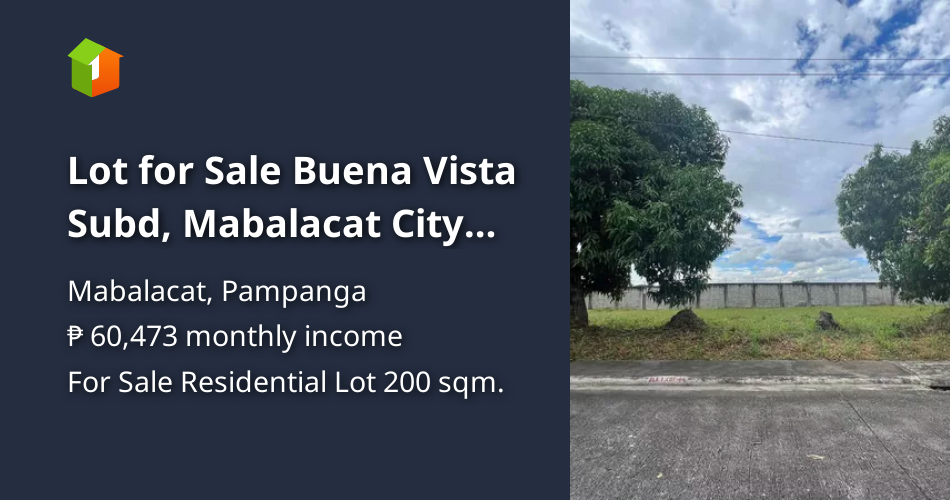 Lot for Sale Buena Vista Subd, Mabalacat City Pampanga [Lot 🚜