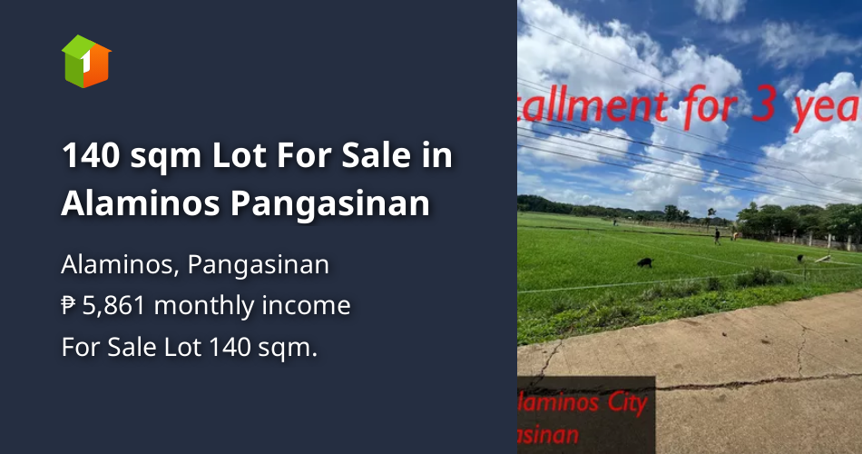 140 sqm Lot For Sale in Alaminos Pangasinan [Lot 🚜] (January 2024) in