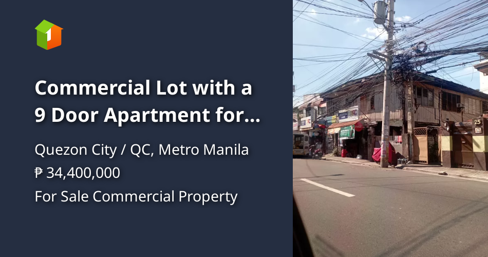 Commercial Lot with a 9 Door Apartment for Sale in Quezon City