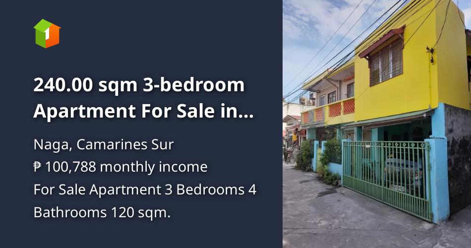240.00 sqm 3bedroom Apartment For Sale in Naga Camarines Sur [Condo 🏙️