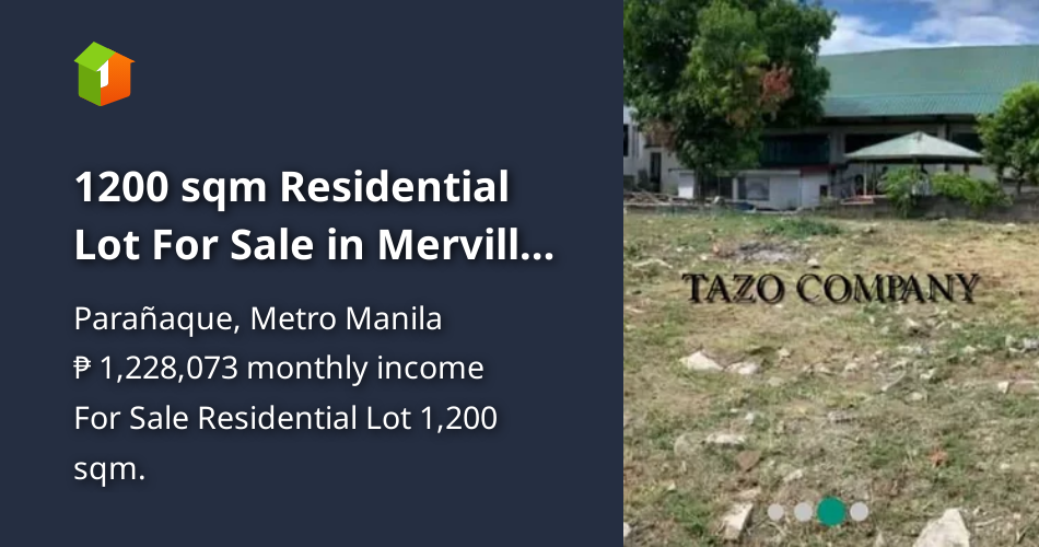 1200 sqm Residential Lot For Sale in Merville park Parañaque [Lot 🚜