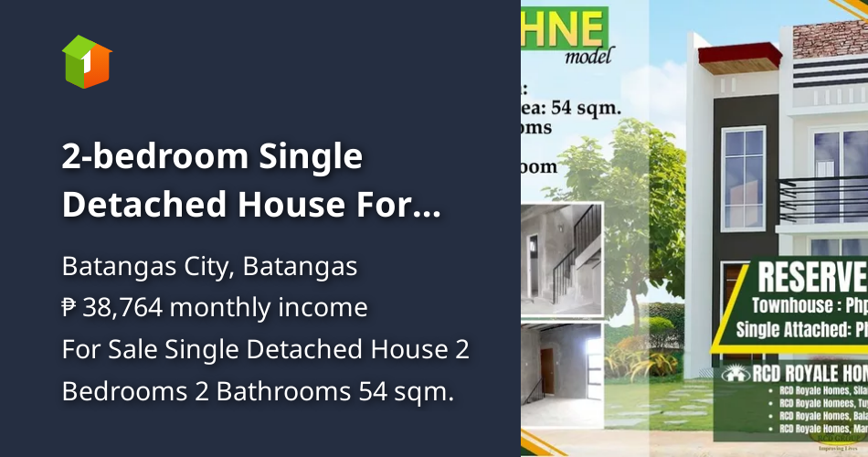 2bedroom Single Detached House For Sale in Balayan Batangas [House and
