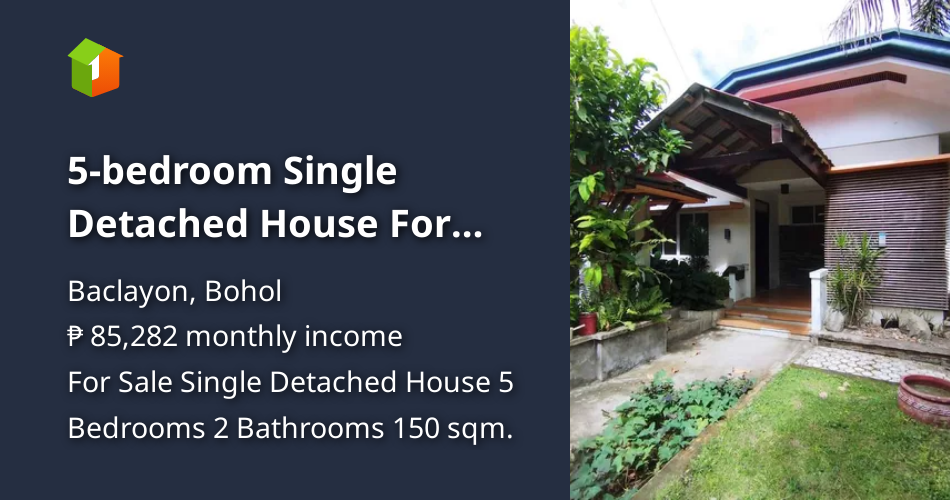 5bedroom Single Detached House For Sale in Baclayon Bohol [House and