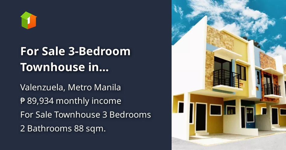 For Sale 3Bedroom Townhouse in Valenzuela City near Mac Arthur Hiway