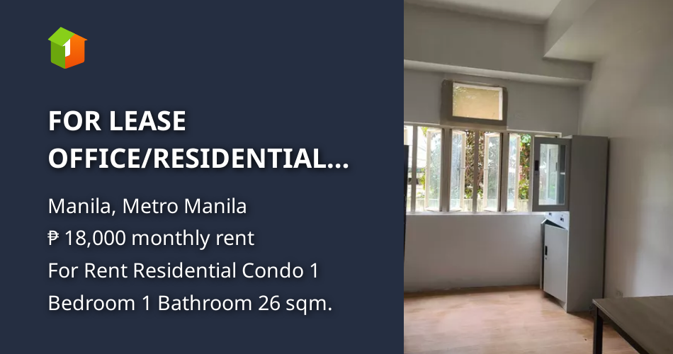 FOR LEASE OFFICE/RESIDENTIAL CONDO MANILA RESIDENCES TOWER 2 [Condos 🏙️ ...