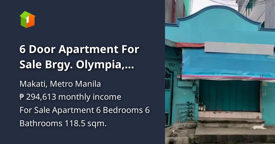 6 Door Apartment For Sale Brgy. Olympia, Makati City [Condo 🏙️] (July