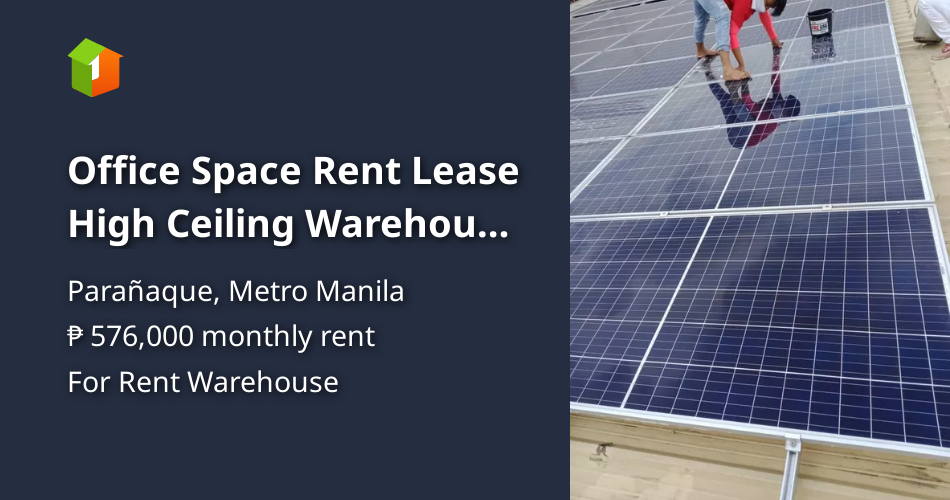 Office Space Rent Lease High Ceiling Warehouse 1800 sqm Paranaque ...