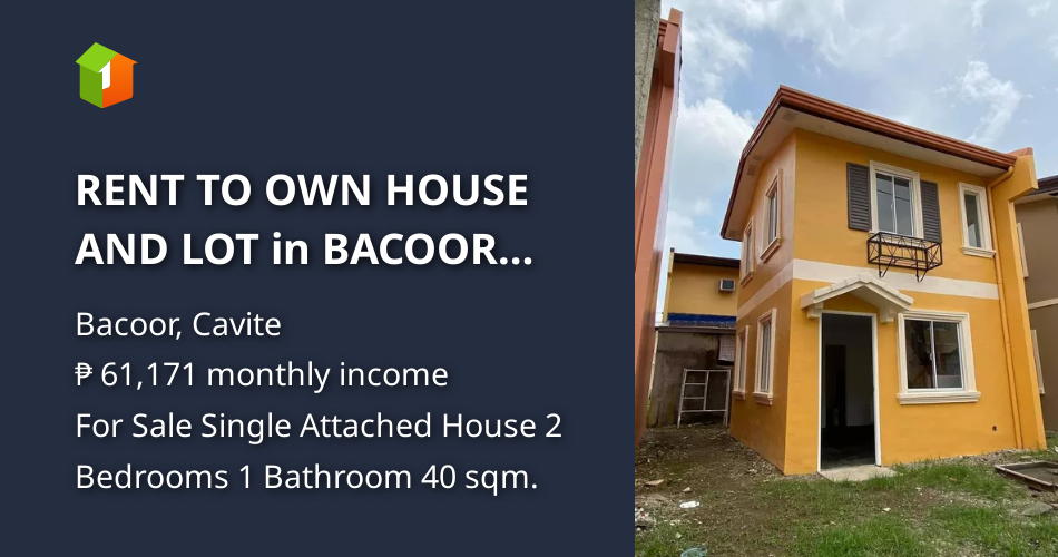 RENT TO OWN HOUSE AND LOT in BACOOR CAVITE [Houses and Lots 🏘️] (March