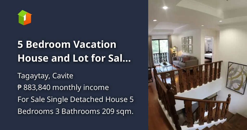 5 Bedroom Vacation House and Lot for Sale in Crosswinds Tagaytay [House