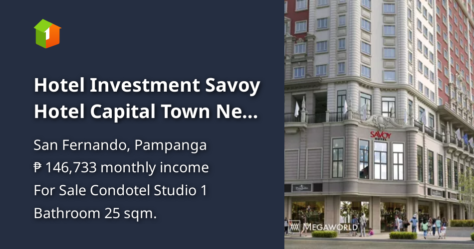 Hotel Investment Savoy Hotel Capital Town New Project No Downpayment