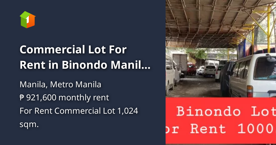 Commercial Lot For Rent in Binondo Manila City [Lot 🚜] (July 2023) in
