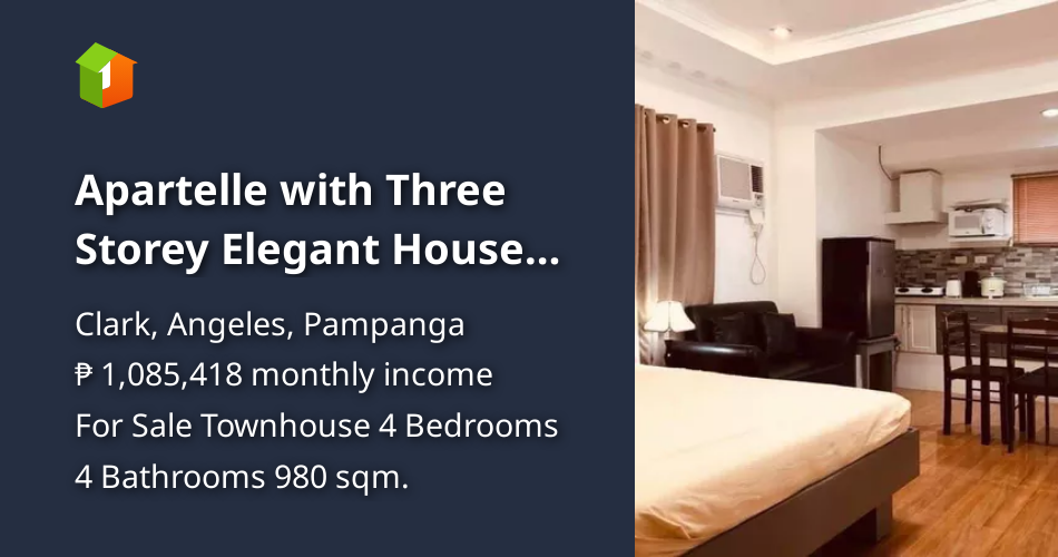 Apartelle with Three Storey Elegant House for sale in Clark [Houses and ...