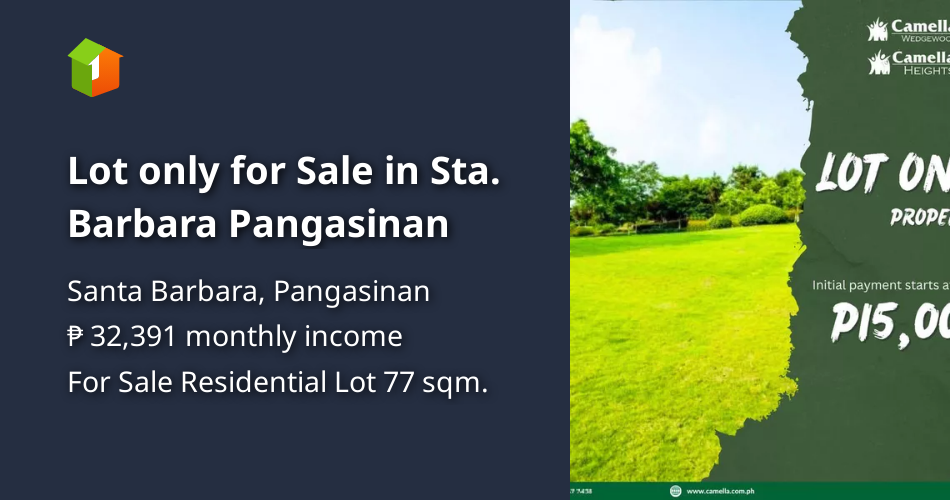 Lot only for Sale in Sta. Barbara Pangasinan [Lot 🚜] (April 2024) in