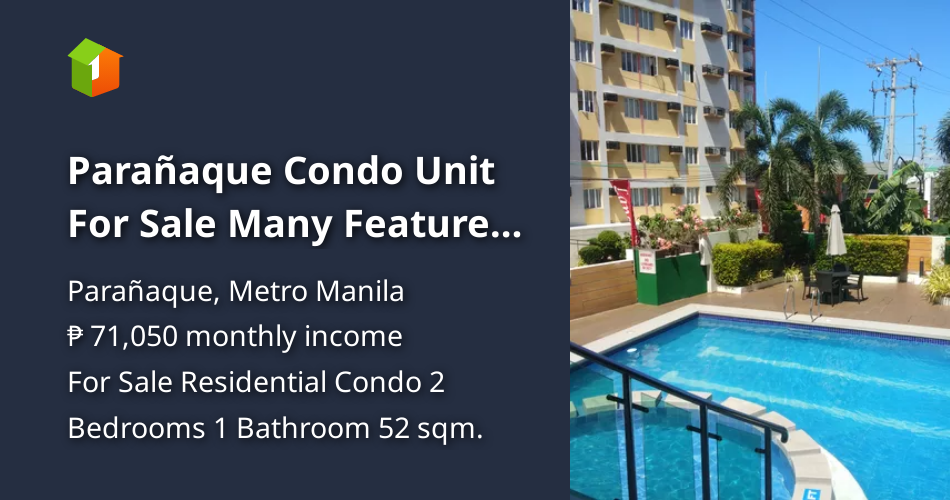 Parañaque Condo Unit For Sale Many Features & Amenities P6 LCrisResPar