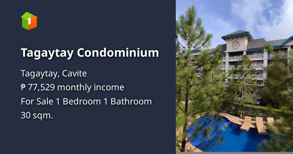 Tagaytay Condominium [Condo 🏙️] (July 2021) in Tagaytay, Cavite for sale Fully Furnished