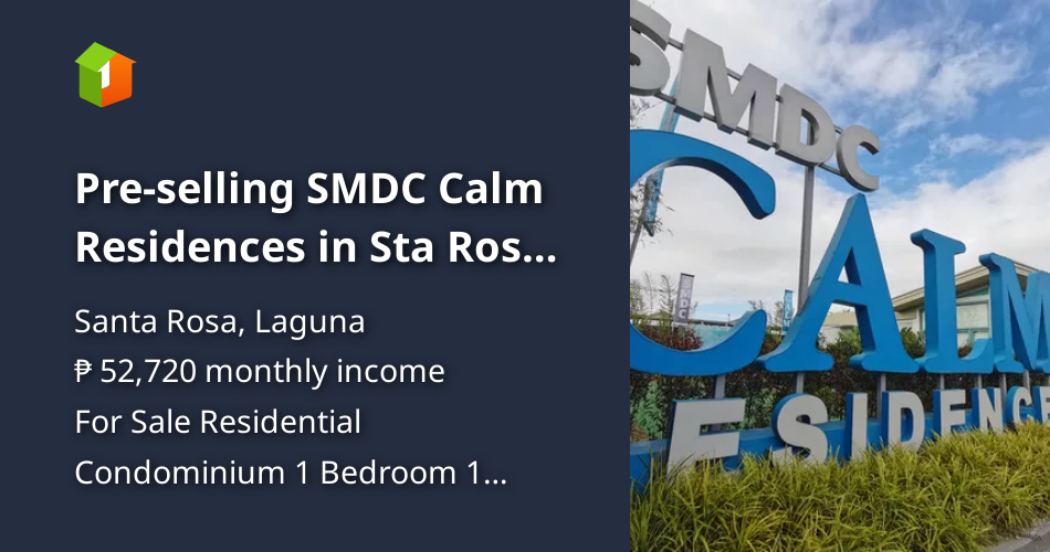 Preselling SMDC Calm Residences in Sta Rosa Laguna [Condo 🏙️] (March