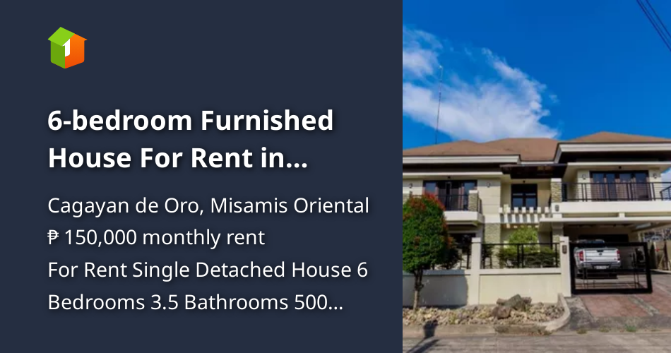 6bedroom Furnished House For Rent in Cagayan de Oro [House and Lot 🏘️