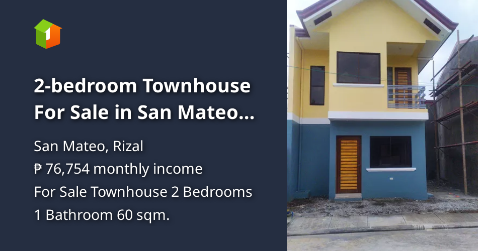 2bedroom Townhouse For Sale in San Mateo Rizal [House and Lot 🏘️