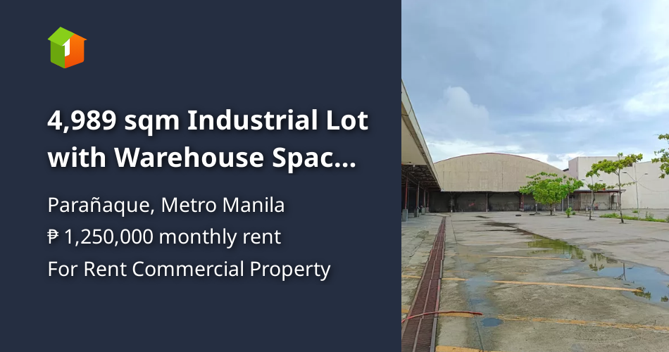 4,989 sqm Industrial Lot with Warehouse Space for Rent in Sto Nino, Paranaque