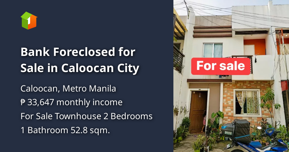 Bank Foreclosed for Sale in Caloocan City [House and Lot 🏘️] (January