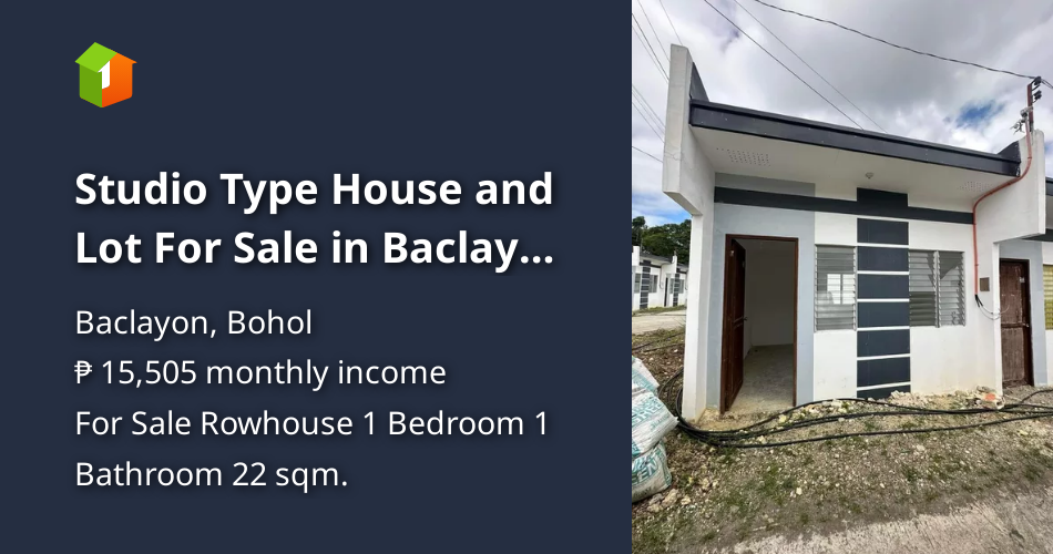 Studio Type House and Lot For Sale in Baclayon Bohol [House and Lot 🏘️