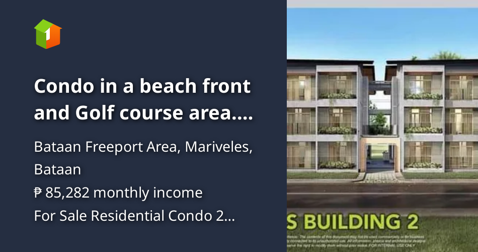 Condo in a beach front and Golf course area. High class amenities