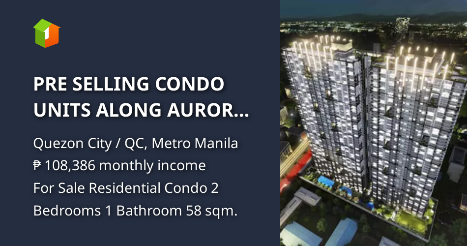 PRE SELLING CONDO UNITS ALONG AURORA BLVD THE ORIANA BY DMCI HOMES