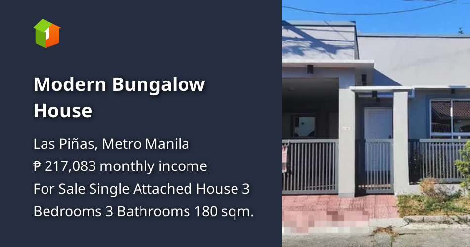 Modern Bungalow House [House and Lot 🏘️] (April 2023) in Las Piñas