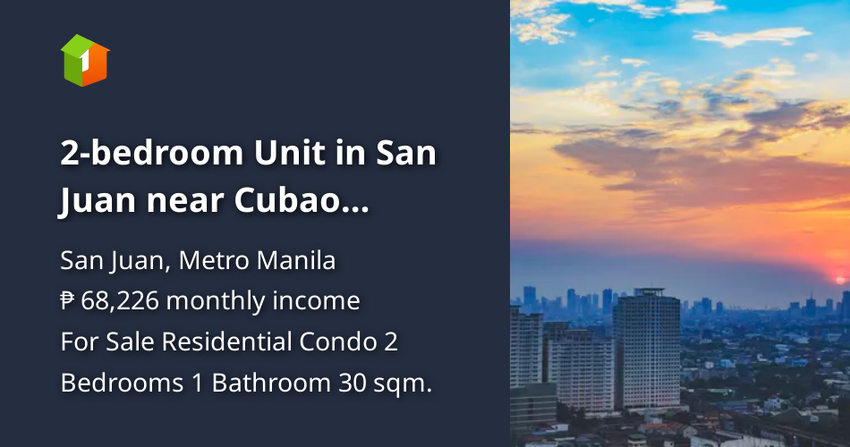 2bedroom Unit in San Juan near Cubao 18k/month! [Condo 🏙️] (November