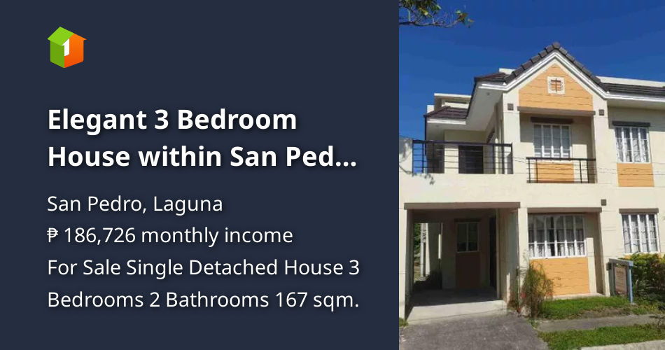 Elegant 3 Bedroom House within San Pedro Laguna [House and Lot 🏘️